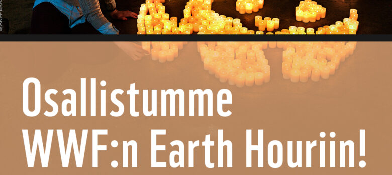 Kampanjakuva WWF:n Earth Hour-tapahtumasta